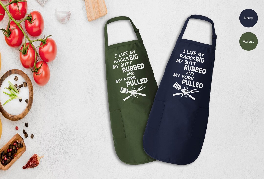 I Like My Racks Big Apron, Smoker Apron,gift for Chef, Dad Chef ...