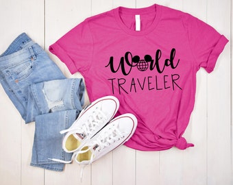 Camiseta World Traveler, camiseta Epcot, camiseta World Traveler, camiseta combinando para a família, camiseta Epcot World Showcase