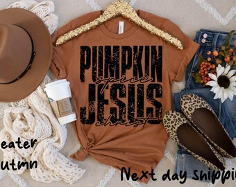 Pumpkin Spice Jesus Christ Sweatshirt,Jesus Sweatshirt, Bible Verse Shirt,Faith Sweatshirt, Christian Shirt,Thanksgiving Christian Tee,