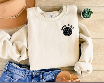 Personalized Volleyball Team Shirt, Volleyball Pocket Shirt,Custom Name Number, Volleyball Game Day Shirt, Volleyball Mom Tee, Sports day,