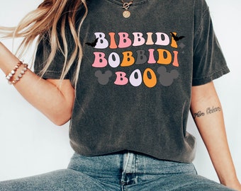Bibbidi Bobbidi Boo  Halloween Matching shirt , Mouse Head Pumpkin Shirt, Halloween Pumpkin, Disney Halloween Family Trip Shirt ,