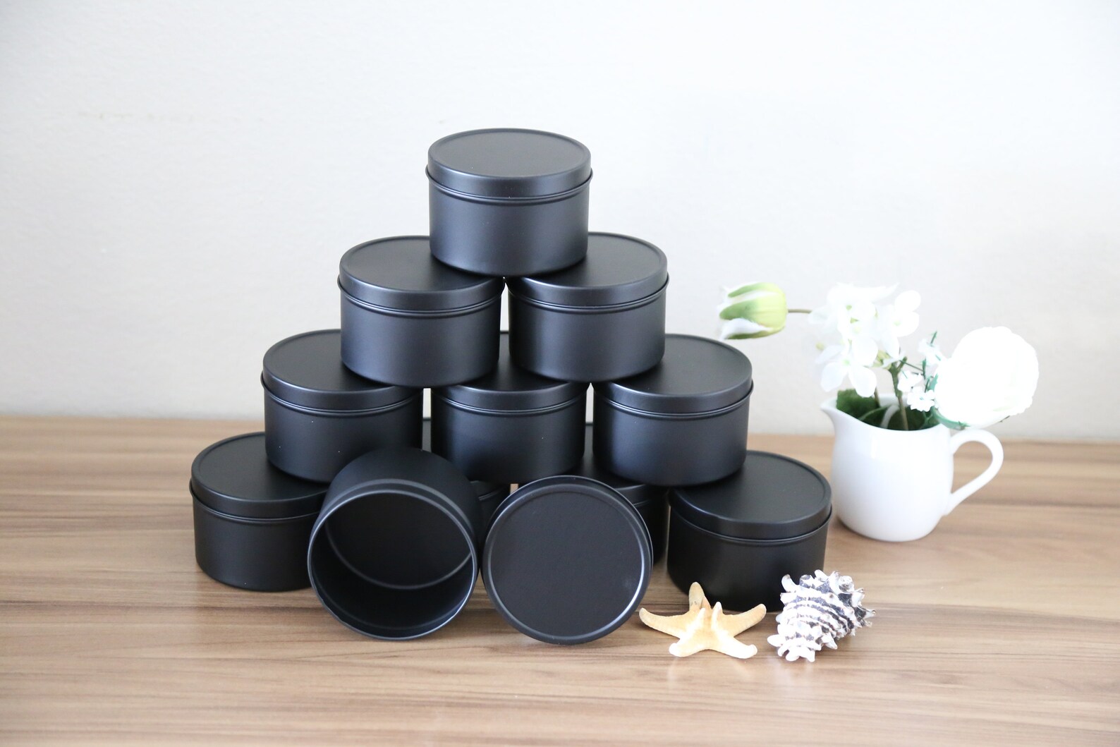Empty 8 oz Black Candle Tin Cans 8oz Tin Cans Candle Tin Etsy