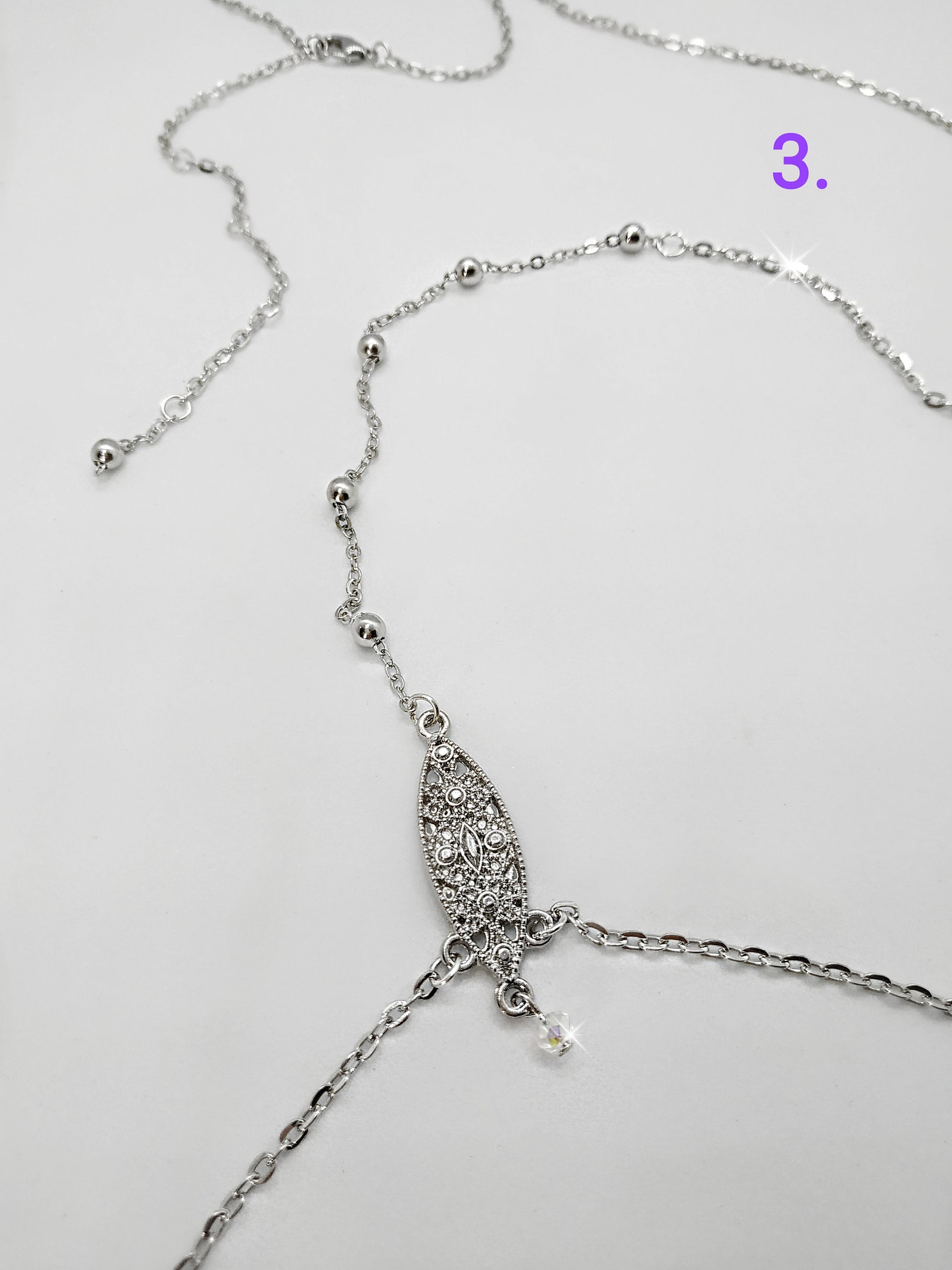 Leg chain silver leg chain Chain on the waist and hips Etsy