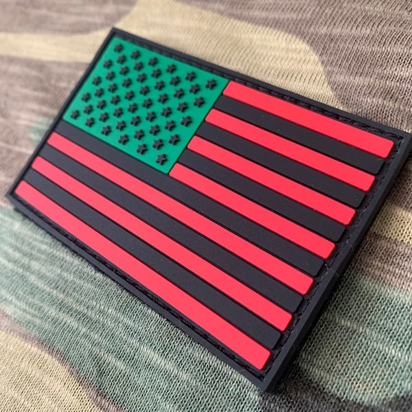 NEW & IMPROVED * African American Flag PVC Patch