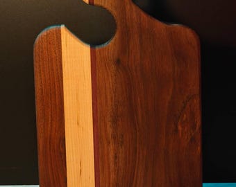 Handmade Rustic Charcuterie Board – One of a Kind – Striped Hardwood Design