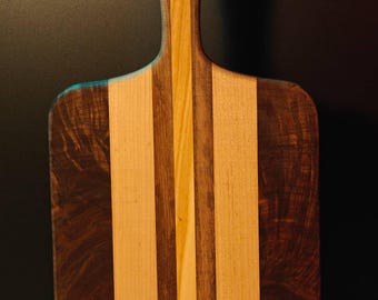 Handmade Rustic Charcuterie Board – One of a Kind – Striped Hardwood Design