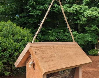 Bird Feeders for the Outdoors | Wooden Bird Feeder | Hanging Bird Feeder | Handmade Bird Feeder | Garden Decorations | Outdoor Living