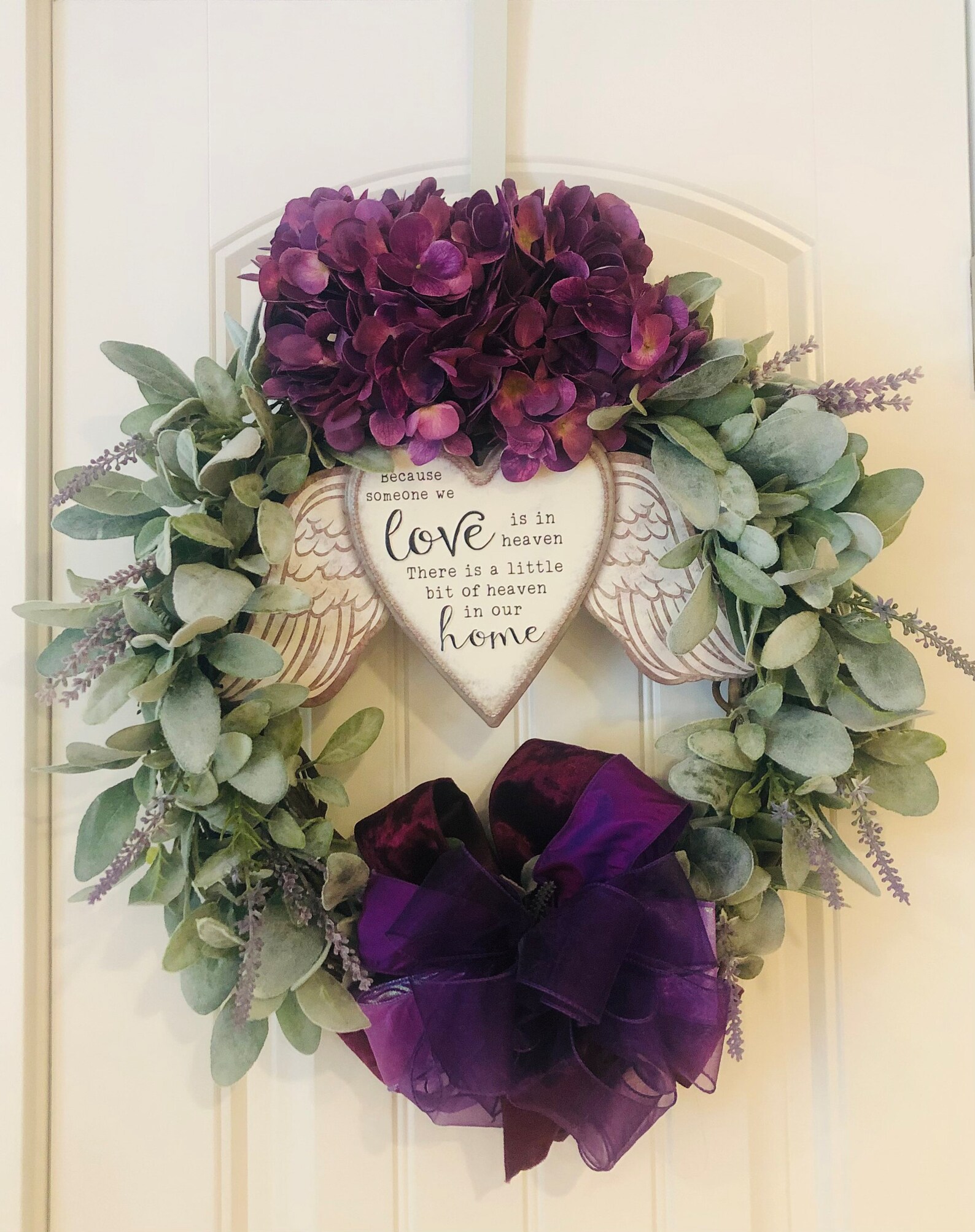 Angel Wings Sympathy or Memorial Wreath. Bereavement Gift Etsy