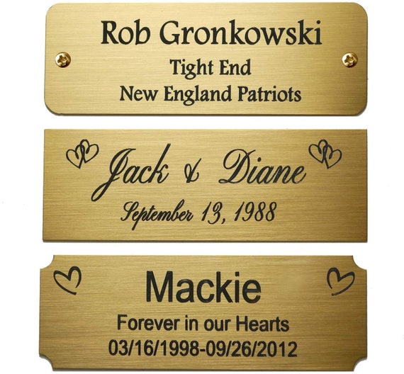Solid Brass Rectangle Tag - CUSTOM ENGRAVED