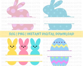 Easter Split Monogram Bundle Svg, Easter Bundle SVG, Svg Bundle, Monogram Bundle Svg, Digital Download, Instant Download, Cricut easter svg