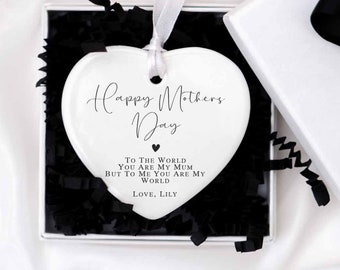 Personalised Mothers Day Gift Heart Ornament Mothers Day Presents, Gift for Mum, Mom, Nanny Gift, Mummy Gift, Mum Gift