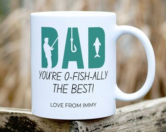 Personalised Dad Mug, Fishing Gift For Dad, Personalised Fishing Mug, Father's Day Gift, fishing Birthday Present, Dad fisherman