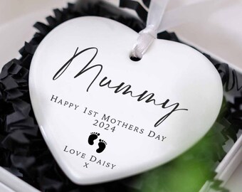 Happy 1st Mothers Day Gift From Baby Ornament Mothers Day Presents, Gift For Mom from kids, Gift for Mum, Nanny Gift, Mummy Gift, Mum Gift