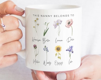 Mug personnalisé Cadeau nounou Cadeau pour grand-mère Cadeau de Noël Cadeau fête des mères pour grand-mère Cadeau pour maman Cadeau personnalisé