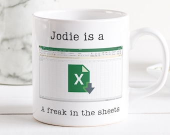 Personalisierte Büro-Geschenk Excel-Tasse Kalkulationstabellen Streich Geschenk Arbeit Kollege Geschenk Lustig Wichteln Geschenke Freak In The Sheets