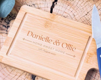 New House Present Personalized Chopping Board Custom Cutting Board Wood Chopping Board Gift For Family, Wedding gift New Home Gift