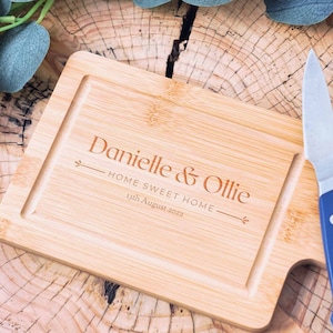 New House Present Personalized Chopping Board Custom Cutting Board Wood Chopping Board Gift For Family, Wedding gift New Home Gift