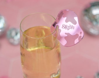 Disco Cowgirl Bachelorette Party Hen Party Decorations Hens Drink Toppers Names Last Rodeo Lets go Girls Hen Cow girl Disco Ball Last Rodeo