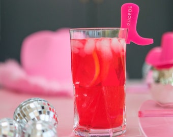 Disco Cowgirl Hen Party Decorations Hens Drink Toppers Names Last Rodeo Lets go Girls Hen Cow girl Bachelorette Cowboy Decorations