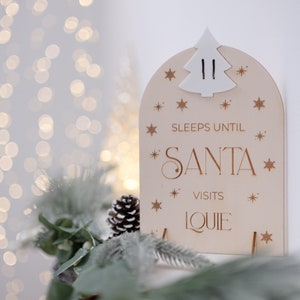 Personalisierter Weihnachts-Countdown-Adventskalender Weihnachts-Countdown- Hölzerner Weihnachts-Countdown-Kalender Feiertags-Countdown-Weihnachtsverzierungen