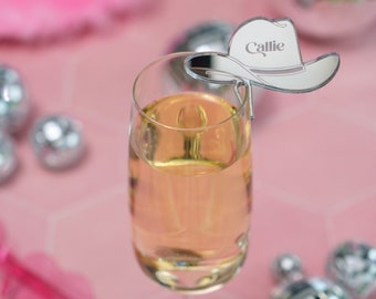 Cowgirl Disco Party Hen Party Decorations Bachelorette Drink Toppers Names Last Rodeo Lets go Girls Hen Cow girl Disco Ball Last Rodeo