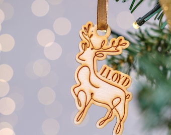 Dekobaum Rentier Aufdruck - Weihnachtsdeko Weihnachtsfigur Weihna, 9,99