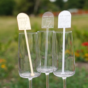 Personalised Drink Stirrers Wedding Hen Party Decorations Bachelorette Party Favours Hen Do Accessories Custom Arch Cocktail stirrer