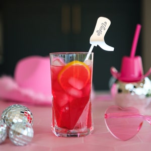 Bachelorette Party Disco Cowgirl Hen Party Decorations Hens Drink Stirrers Names Last Rodeo Lets go Girls Hen Cow girl Disco Ball Last Rodeo