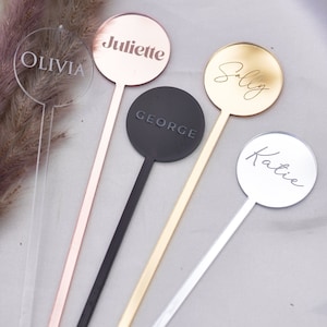 Personalised Drink Stirrers Wedding Place Card Ideas Hen Party Decorations Bachelorette Party Favours Bachelorette Custom Cocktail stirrer