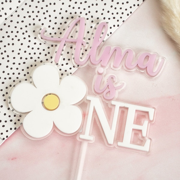 First Birthday Cake Toppers Personalised Acrylic One Cake Topper 1st Birthday Cake Topper Custom Cake toppers 1 Year One Today Personalized