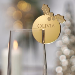 Etiquetas para bebidas navideñas, arreglos de mesa, regalos de Navidad, decoraciones, adornos para bebidas, tarjetas de lugar navideñas, adornos para vino, decoración para cenas