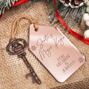 Christmas Eve Box Accessories Key for Santa No Chimney Special Key for Father Christmas Gift for Kids Xmas Keepsake