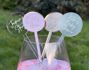 Personalised Drink Stirrers Stag Do Hen Party Decorations Bachelorette Party Favours Bachelor Hen Do Accessories Custom Cocktail stirrer