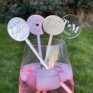 Personalised Drink Stirrers Wedding Bar Ideas Wedding Bar Decor Ideas Decor Custom Acrylic Plastic Personalized Cocktail Stirrer
