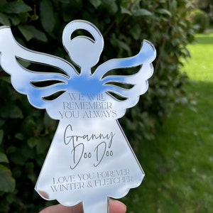 Personalised Grave Decoration Angel Remembrance Mothers Day Memorial Gift Remembering Mum Sympathy Gift loss of a Mother Grave Ornaments