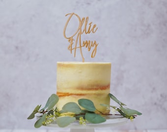 Personalisierte Hochzeitstorte aus Holz Personalisierte moderne rustikale Hochzeitstorte Personalisierte Holz Cake Topper Hochzeit benutzerdefinierte Hochzeitstorte UK