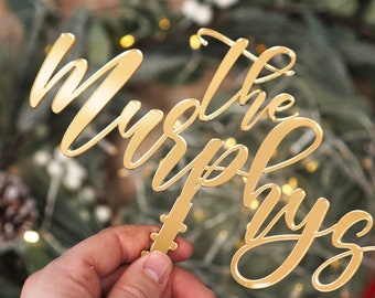 Ideas personalizadas para la punta del árbol de Navidad Adornos navideños familiares personalizados Punta del árbol para la estrella del árbol de Navidad