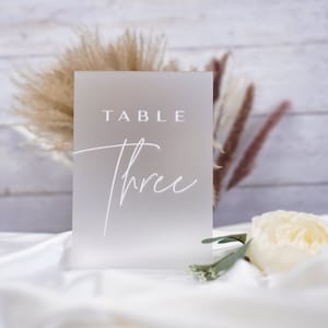 Número de mesa de casamento, sinal de casamento, números de mesa acrílicos com suporte, nomes de mesa de acrílico