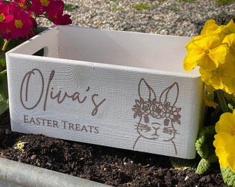 Personalised Easter Basket For Girls  Easter boxes Personalized Easter Gifts for Kids Custom Easter Basket Crate Easter Hamper