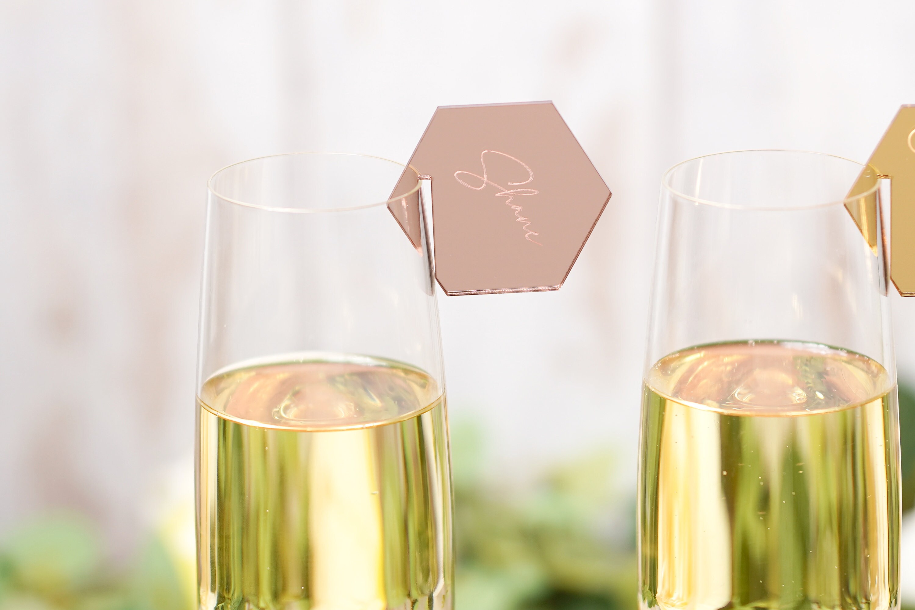 Acrylic Wedding Name Place Cards Ideas Hexagon Place Names Etsy