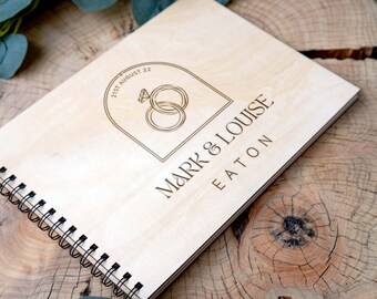 Wedding Guest Book Ideas Personalised Wooden Wedding Guestbook Engraved Rustic Guest Book Wedding Photo Guest Book Custom Guest Book