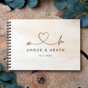 Personalised Wedding Guest Book Alternative Engraved Wooden Wedding Guestbook Rustic Guest Book Wedding Photo Guest Book Custom Guest Book