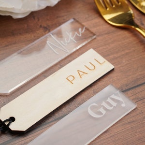 Wedding Favour Ideas in Bulk Wedding Name Place Book Mark Wedding Favour Name Tag Bookmarks Personalised Gift Tag Acrylic Name Tags image 7
