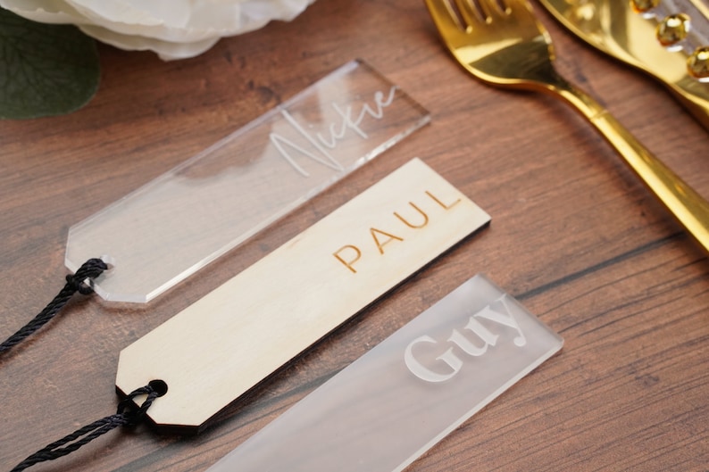 Wedding Favour Ideas in Bulk Wedding Name Place Book Mark Wedding Favour Name Tag Bookmarks Personalised Gift Tag Acrylic Name Tags image 7