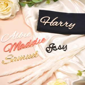 Name Cake Charm Acrylic Name Cake Topper Script Font Personalised Cake Charm Baby Gold Custom Cake Charms UK Cake Decorations