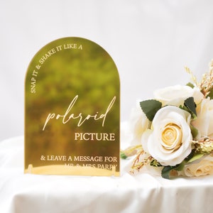 Polaroid Guest Book Sign Wedding Sign Acrylic Wedding Signage Acrylic Arch Wedding Polaroid Guestbook Sign