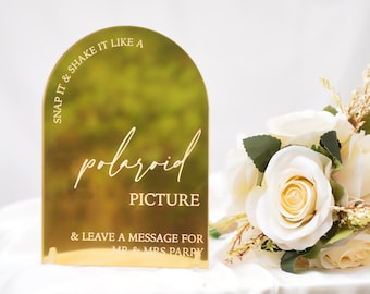 Polaroid Guest Book Sign Wedding Sign Acrylic Wedding Signage Acrylic Arch Wedding Polaroid Guestbook Sign