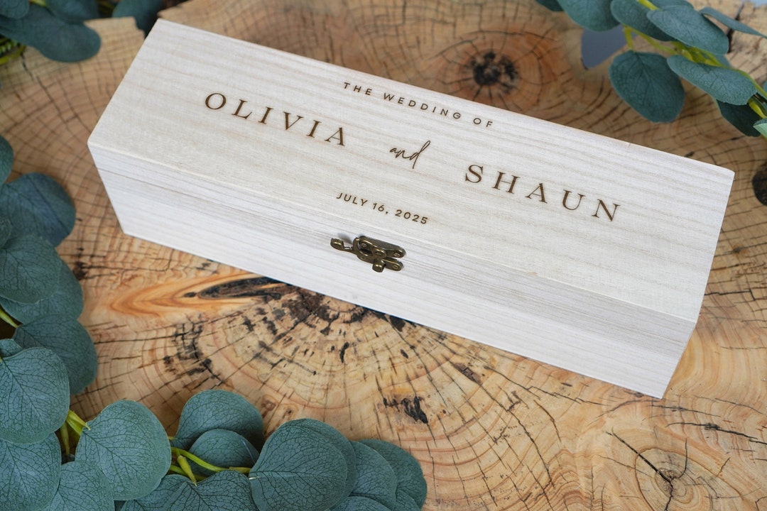Wine Box Wedding Ceremony Personalised Wedding Wine Box Time Capsule