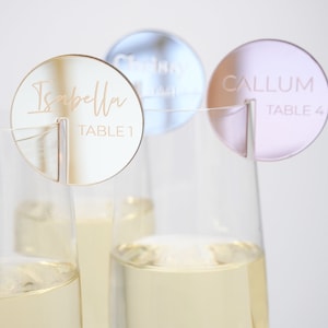Personalised circle guest name tags