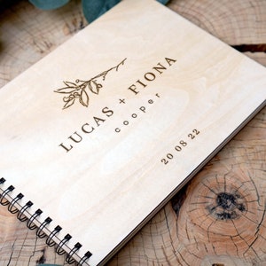 Personalised Wedding Guest Book Alternative Wooden Wedding Guestbook Engraved Rustic Guest Book Wedding Photo Guest Book Custom Guest Book